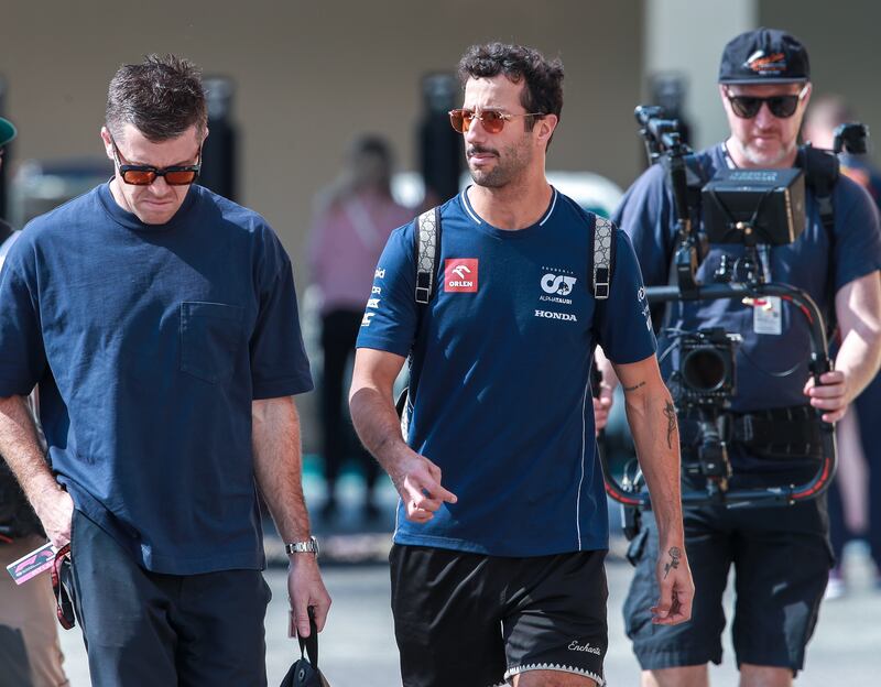 Daniel Ricciardo of AlphaTauri at the Abu Dhabi GP on Saturday