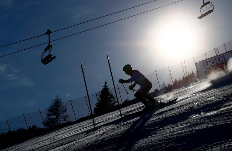 Switzerland's Justin Murisier in action during his men’s alpine combined slalom run at the FIS Alpine World Ski Championships at Cortina d'Ampezzo, Italy, on Monday, February 15. Reuters