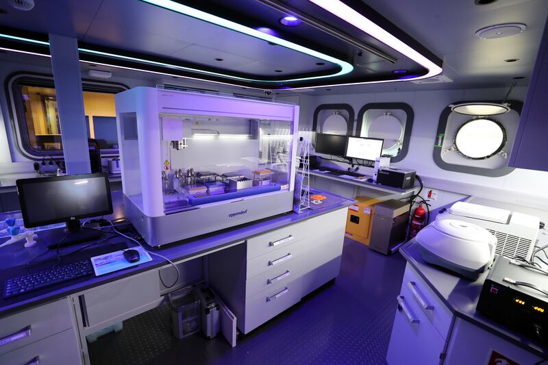 One of three dry labs on board the vessel