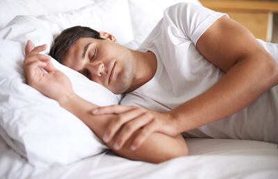 Shot of a young man sleeping in bed (Getty Images) *** Local Caption ***  hl16ju-tips-sleep-p23.jpg