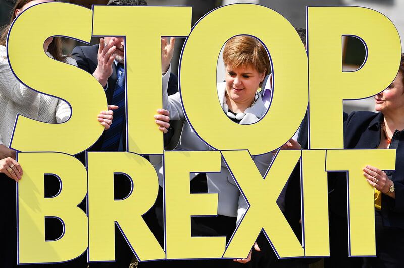 Scottish National Party leader Nicola Sturgeon, attends European Election campaign launch with the six candidates at Dynamic Earth in Edinburgh, Scotland. Getty Images
