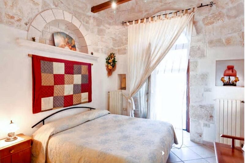The one-bedroom home in Ostuni, Italy, can house four guests and costs Dh850 for a minimum stay of two nights for two people, and Dh1,045 for four people (as of September 2018).