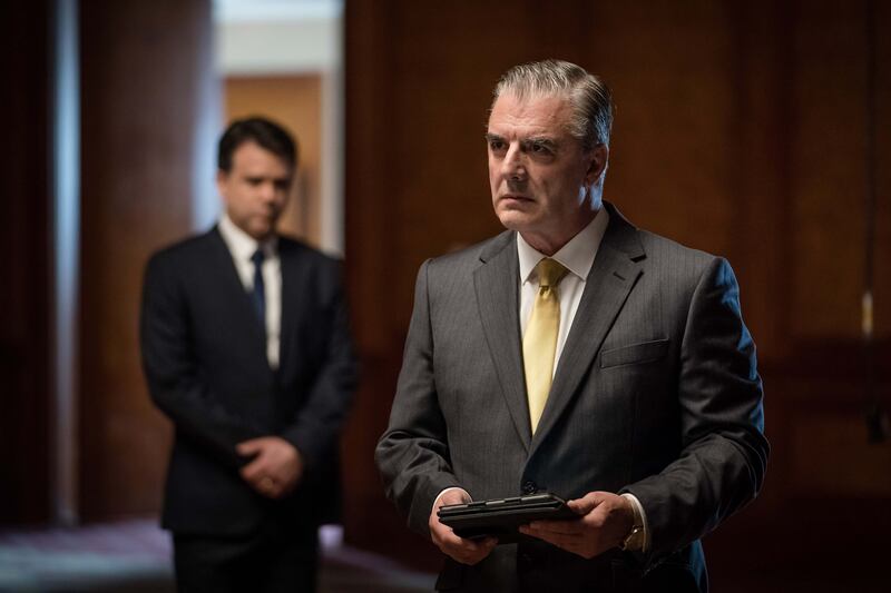Picture Shows: Kevin (WILLIAM MEREDITH), Robertson (CHRIS NOTH) in Arachnids in the UK episode of Doctor Who. Courtesy BBC