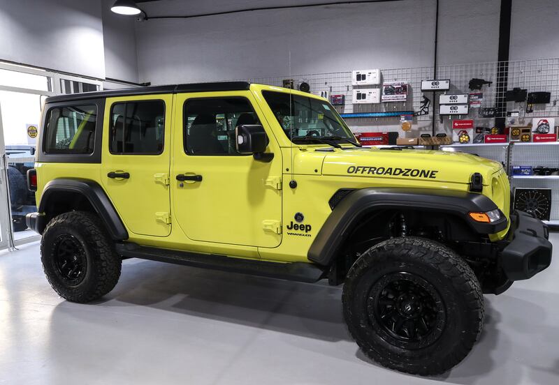 A stage one Jeep upgrade takes about five work hours to complete in the Offroad Zone workshop