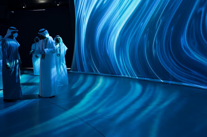 A visit to the Kuwait pavilion by Sheikh Mohamed.