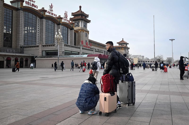 China on Saturday marked the first day of chunyun, the 40-day period of Lunar New Year travel, and braced itself for an increase in the spread of coronavirus infections. AFP

