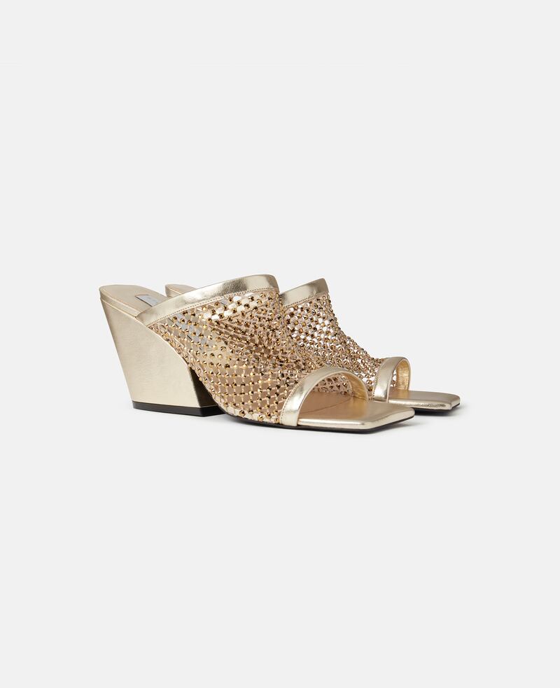 Crystals Exclusives collection mule, Dh3,445, Stella McCartney. Photo: Stella McCartney