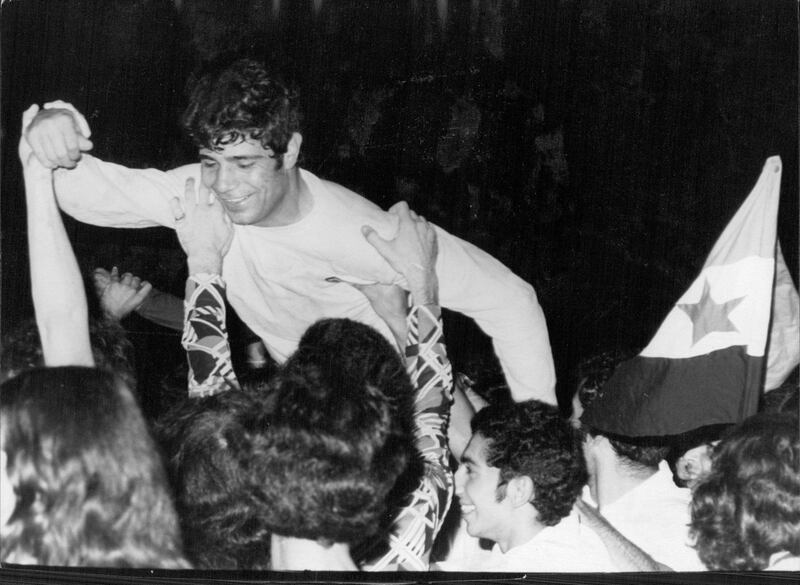 Sydney Sports Ground, Soccer World Cup 1st match Iraq vs New Zealand, 2nd halftime. Fans Mob Iraqi Player. March 13, 1973. (Photo by Stevens; Cermak/Fairfax Media via Getty Images).