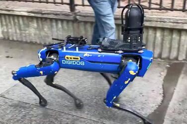 The device, nicknamed ‘Digidog’, became a source of heated debate, with some critics, according to the story in the New York Times, likening it to “a dystopian surveillance drone”. Courtesy: Twitter
