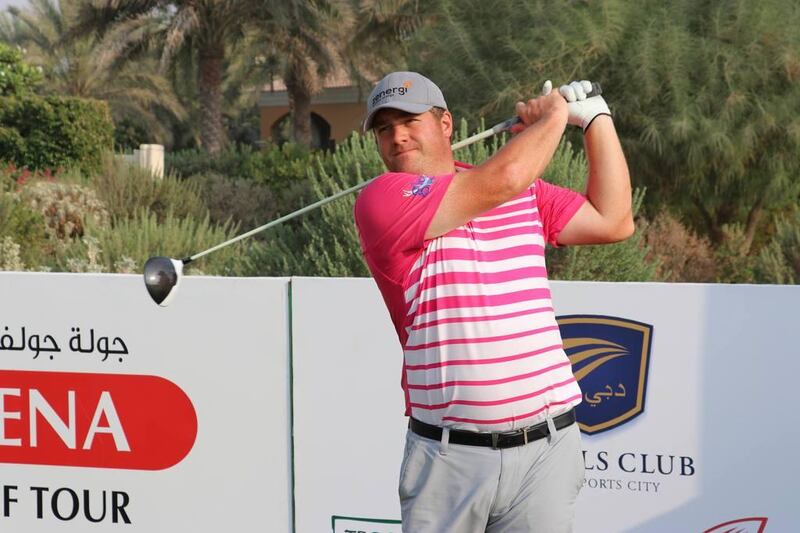 Lee Corfield fired a bogey-free six-under 66 to break free from the chasing pack going into the final round of the Mena Golf Tour’s Golf Citizen Classic at the Els Club Dubai. Courtesy Mena Golf Tour

