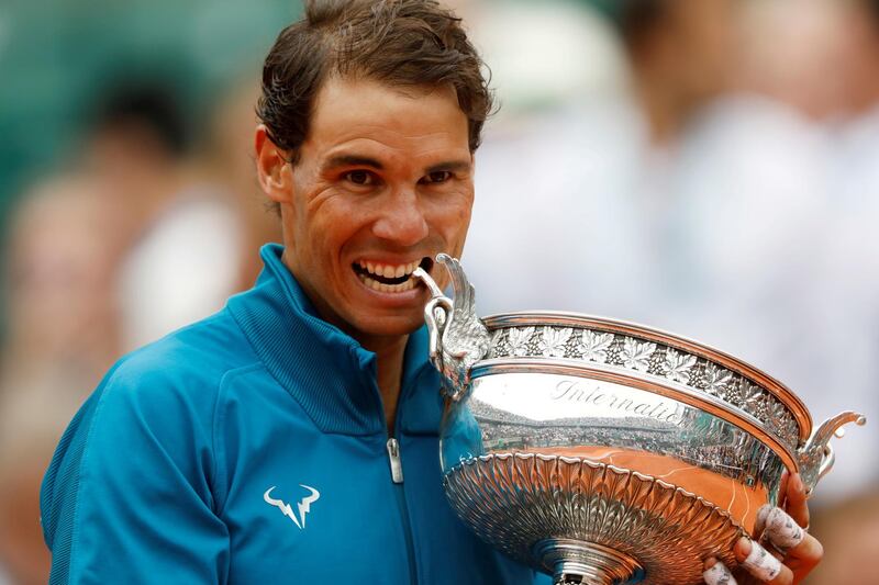 2018 (beat Dominic Thiem 6-4, 6-3, 6-2): Nadal moves to 17 grand slam titles with a straightforward victory over Austrian Thiem. Nadal endured a nervy conclusion to the final, however, when he needed treatment in the third set for a finger injury. Charles Platiau / Reuters