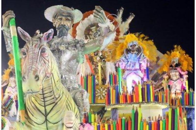 A float in the parade during Rio Carnival 2012. Rafael Moraes / Riotur