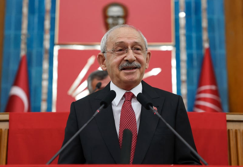 The leader of Turkey's main opposition Republican People's Party (CHP) Kemal Kilicdaroglu speaking in parliament on Tuesday. AFP