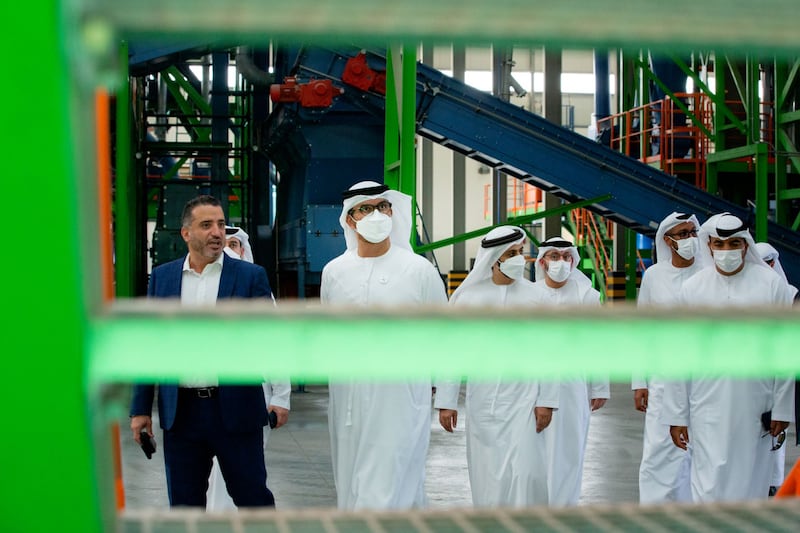 Dr Sultan Al Jaber, Minister of Industry and Advanced Technology, visits Enviroserve and Unilever's factories in Dubai Industrial City. Photo: Ministry of Industry and Advanced Technology