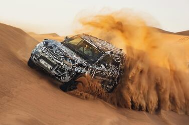 The Defender was tested on soft sand in Dubai. The car hasn't been released yet: it will be available to customers later this year. Photo: Supplied 