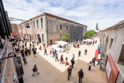 An aerial view of the Arsenale site. Photo: Andrea Avezzu / La Biennale di Venezia