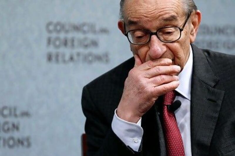 Alan Greenspan, the former chairman of the US Federal Reserve. Chip Somodevilla / AFP