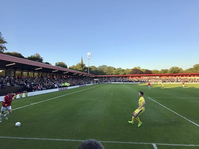 Match between Salford City and Stockport County. Photo: Andy Mitten for The National