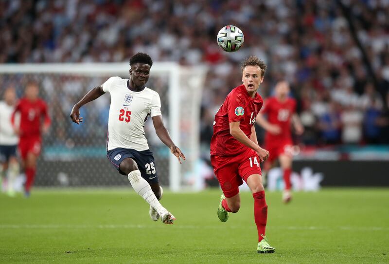 Bukayo Saka 6  - Only change from the last game and involved in the equaliser, finding Sterling. A danger on the right against Vestergard but hit and miss. Worked hard with Walker. His last move was to overhit a cross before he was the first player off.