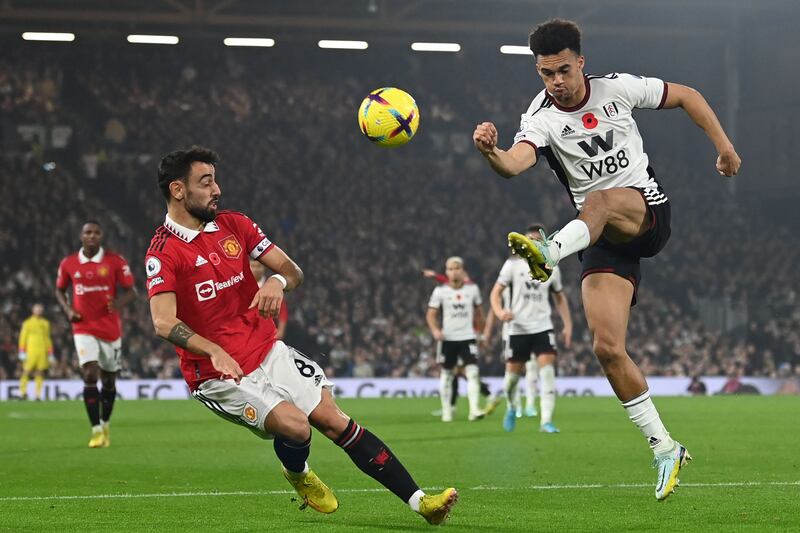 Antonee Robinson 8: Surged forward whenever possible as Fulham found joy down the left throughout game. Won possession off Fernandes that led to equaliser. AFP