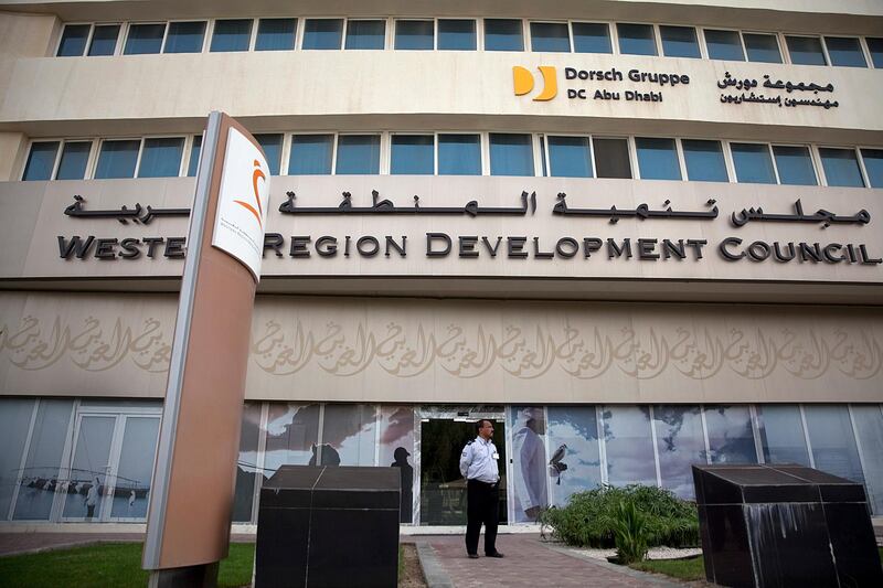 Madinat Zayed, United Arab Emirates, May 23, 2013: 
Western Development Development Council building as seen on Thursday afternoon, May 23, 2013, in downtown Madinat Zayed, Western Region. Education and employment opportunities were limited in the past but development of Al Gharbia is beginning to open them up.
Silvia Razgova / The National

