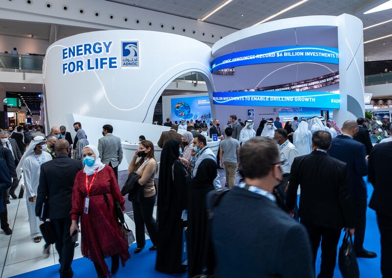 Crowds of visitors throng to Adipec.