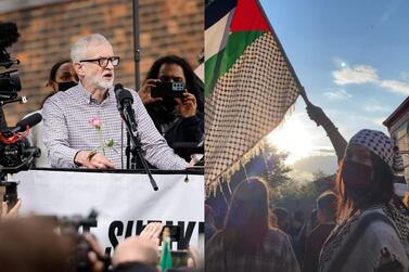 Jemery Corbyn and Bella Hadid join pro-Palestine protests. 