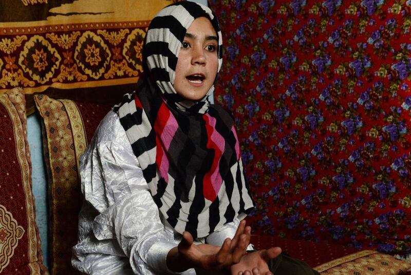 14-year-old Afghan girl, Aziza Rahimzada, who has been nominated for the International Children’s Peace Prize, speaks in her temporary home in Kabul.
