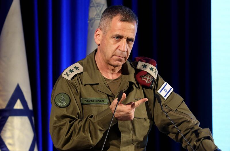 Lt Gen Aviv Kochavi believes his government's plans will 'adversely affect our preparedness for war'. AFP
