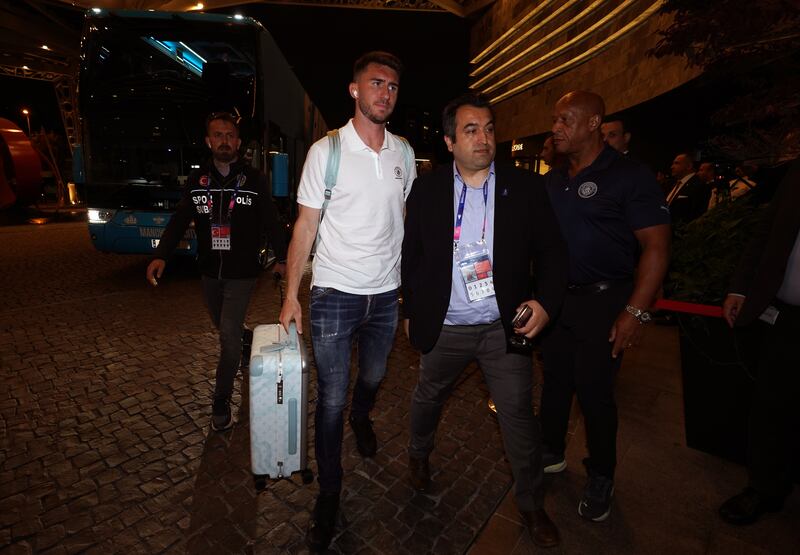 Manchester City's Aymeric Laporte at the team hotel. PA