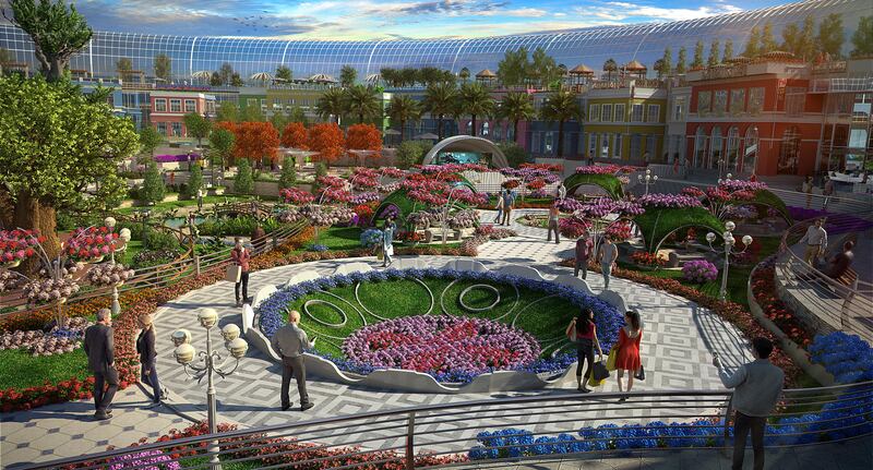 Mini Miracle Garden in Central Park. Cityland Group has announced plans to build a new 1.6 million sq ft mall complex next to DubaiÕs Global Village. Photo Courtesy: Cityland Group *** Local Caption ***  bz27oc-Cityland3.jpg