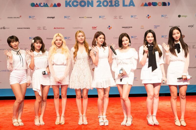LOS ANGELES, CA - AUGUST 11:  Featured Artist Momoland attends the KCON 2018 LA Photo Op at Los Angeles Convention Center on August 11, 2018 in Los Angeles, California.  (Photo by Greg Doherty/Getty Images)