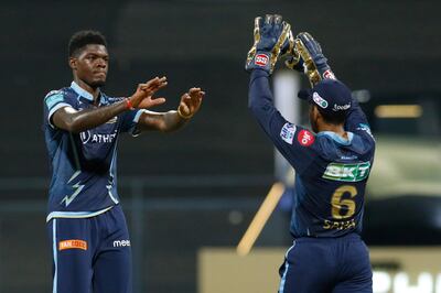 West Indies pacer Alzarri Joseph impressed during IPL 2022 for  Gujarat Titans, bowling regularly over 150kph. Sportzpics for IPL