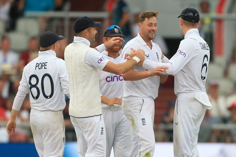 England's Ollie Robinson picked up four wickets in South Africa's second innings. AFP