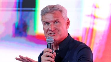 Former F1 racecar driver David Coulthard during the Abu Dhabi Grand Prix event held at the Louvre Abu Dhabi. Victor Besa / The National