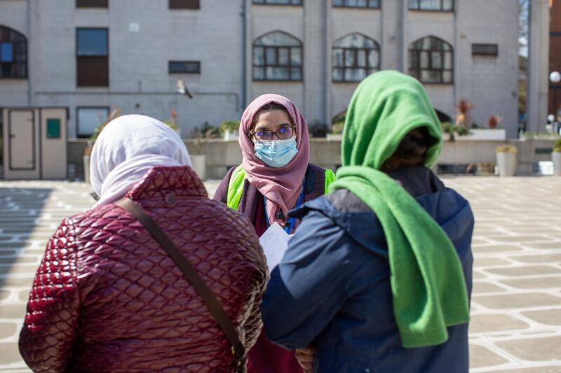 Covid 19 Vaccination program at Regents Park Mosque. GP Yasmin Razak who was running the vaccination program