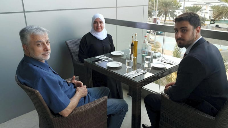 Syrian hostage Majd Kamalmaz and former Emirati business partner, courtesy: Ibrahim Kamalmaz