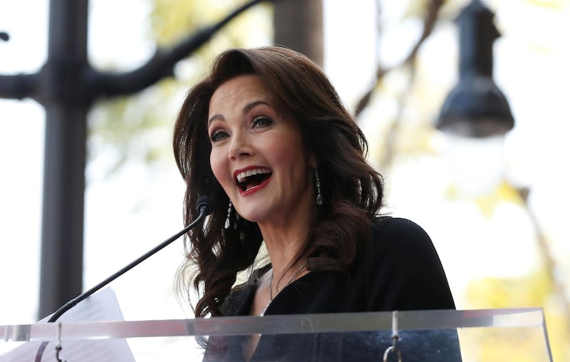 Lynda Carter speaks before unveiling her star on the Hollywood Walk of Fame in Los Angeles. Mario Anzuoni / Reuters