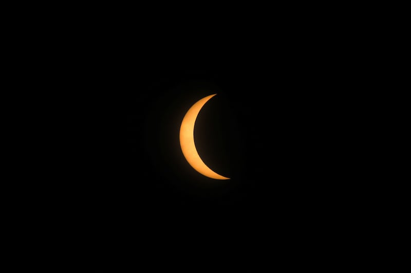 A partial solar eclipse as seen from Mazatlan, Mexico. Reuters