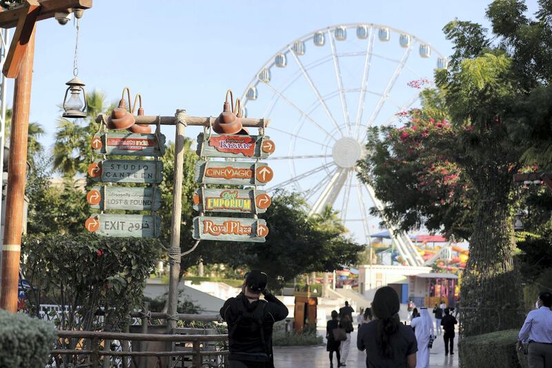 Dubai, United Arab Emirates - Reporter: N/A. News. Entertainment. Bollywood Parks is reopening to the public tomorrow with nine new rides. Dubai. Wednesday, January 20th, 2021. Chris Whiteoak / The National