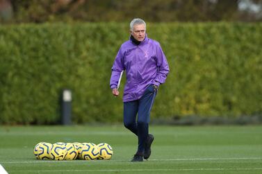 ENFIELD, ENGLAND - NOVEMBER 20: Jose Mourinho, Head Coach of Tottenham Hotspur during the Tottenham Hotspur training session at Tottenham Hotspur Training Centre on November 20, 2019 in Enfield, England. (Photo by Tottenham Hotspur FC/Tottenham Hotspur FC via Getty Images)