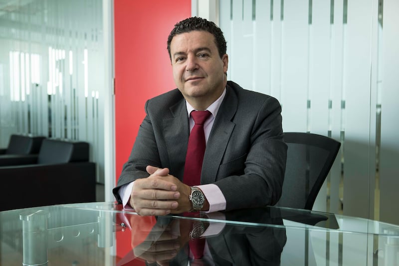 DUBAI, UNITED ARAB EMIRATES, 13 JUNE 2017. Jesus Sancho. Middle East Director, Acciona Infrastructure, at their offices in the API Tower Al Barsha. (Photo: Antonie Robertson/The National) Journalist: Nasser Al Wasemi. Section: National.