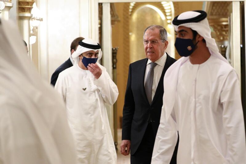 Mr Lavrov led the highest level delegation to Abu Dhabi since Vladimir Putin's visit in 2019. Courtesy: Russian Foreign Ministry
