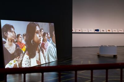 Installation view of Bani Abidi's The Man Who Talked Until He Disappeared, on show at the Museum of Contemporary Art Chicago. Photo: Nathan Keay, MCA Chicago