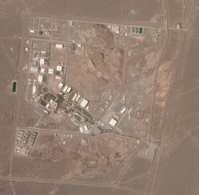 This satellite photo from Planet Labs Inc. shows Iran's Natanz nuclear facility on Wednesday, April 7, 2021. Iran's Natanz nuclear site suffered a problem Sunday, April 11, involving its electrical distribution grid just hours after starting up new advanced centrifuges that more quickly enrich uranium, state TV reported. It was the latest incident to strike one of Tehran's most-secured sites amid negotiations over the tattered atomic accord with world powers. (Planet Labs Inc. via AP)