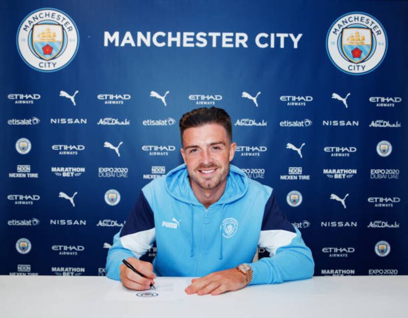 Manchester City have completed the signing of England midfielder Jack Grealish on a six-year deal.