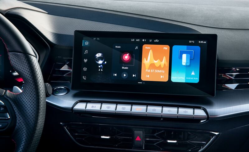 A 10-inch touchscreen comes as standard