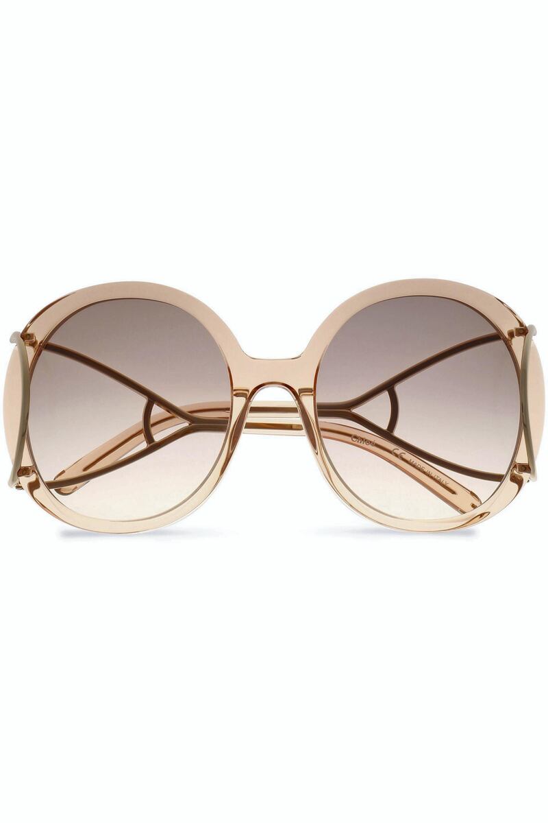 <p>Big sunglasses are such a statement, and work as well with a bikini as with a maxi dress;&nbsp;Dh755, Chloe at TheOunet.com</p>
