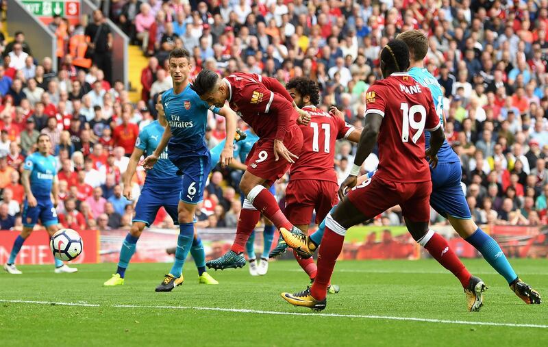Centre forward: Roberto Firmino (Liverpool) – Superb against first Hoffenheim and then Arsenal, the Brazilian scored the all-important opener against Arsenal. Michael Regan / Getty Images