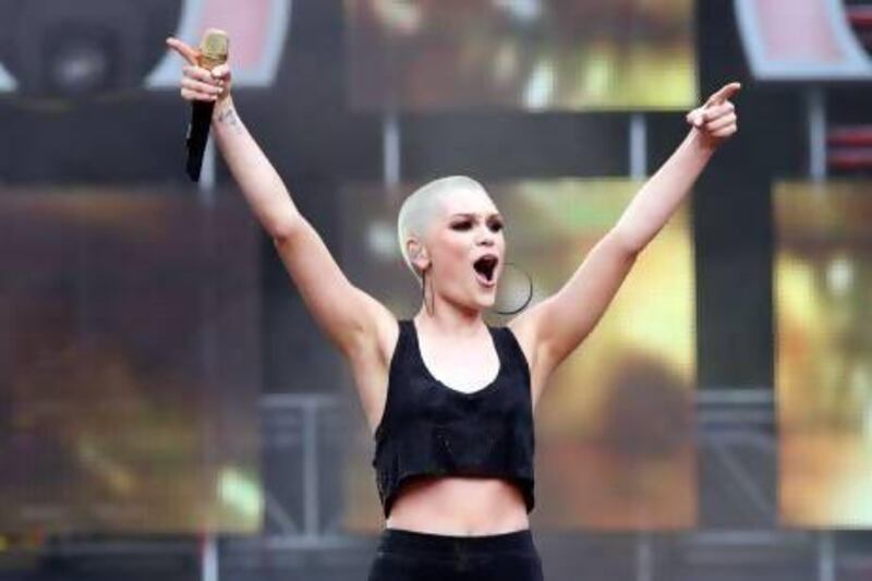 Jessie J shaved her head to raise money for charity in March and is sticking with the look. "I think it works and I do want to make a statement," she says. Neil Hall / Reuters